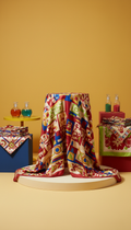 Vivid Patterned Silk Throw