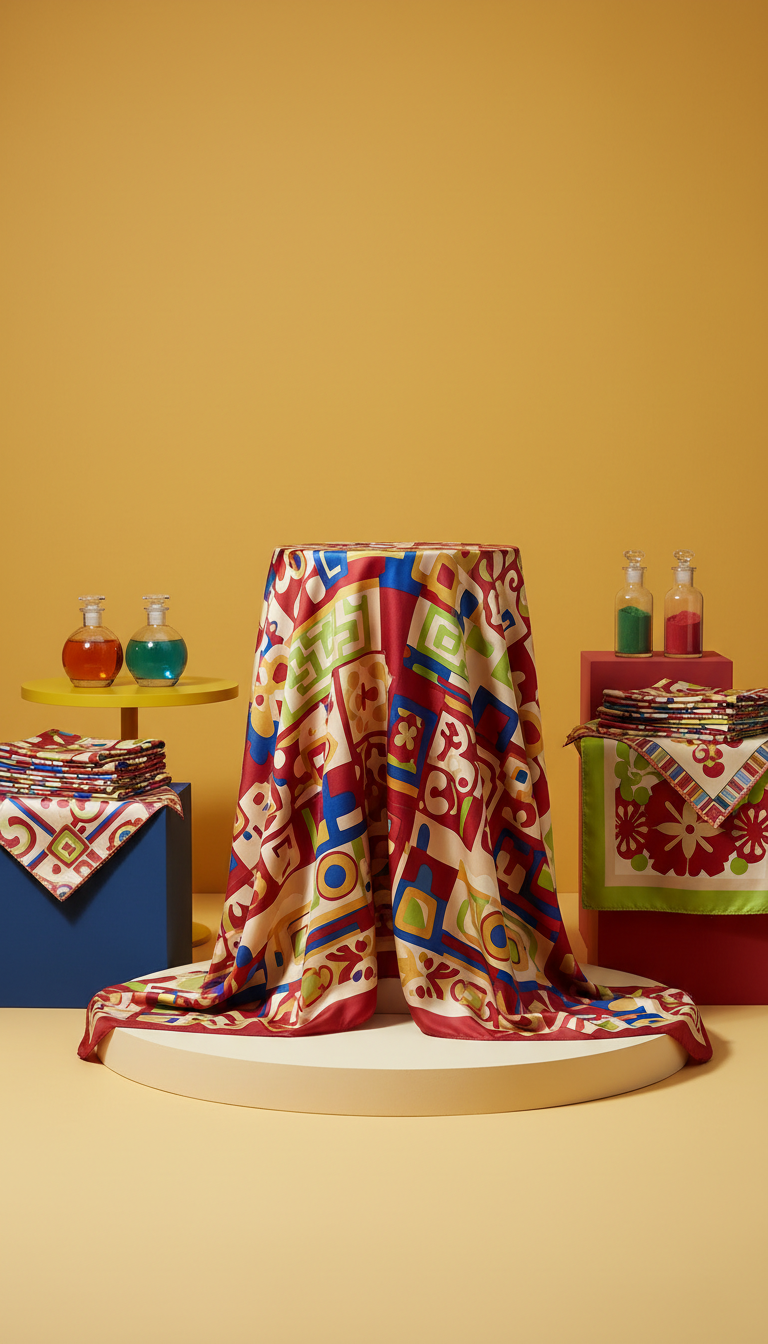 Vivid Patterned Silk Throw