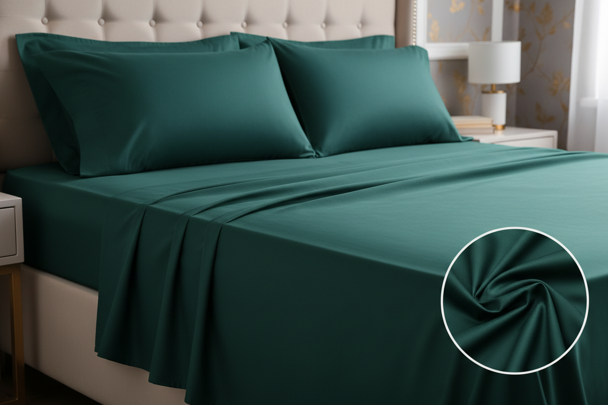 Emerald Green Queen --  Sheet Set